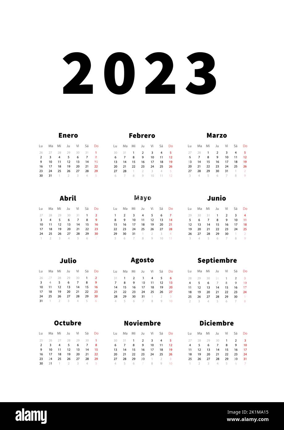 Spanish calendar hi