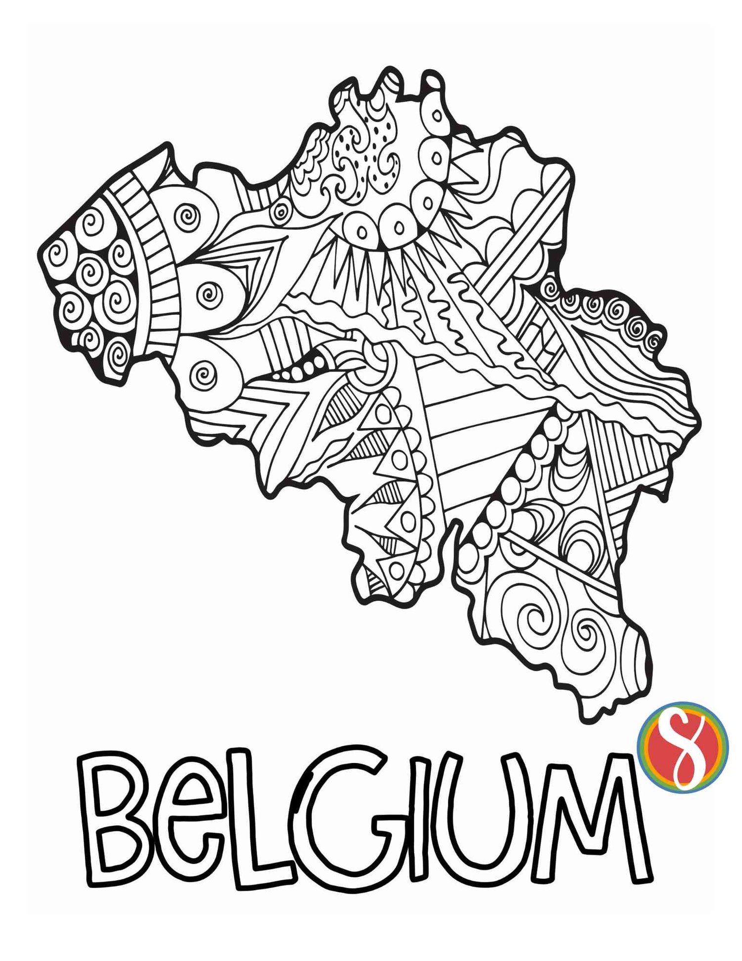 Free belgium coloring pages â stevie doodles