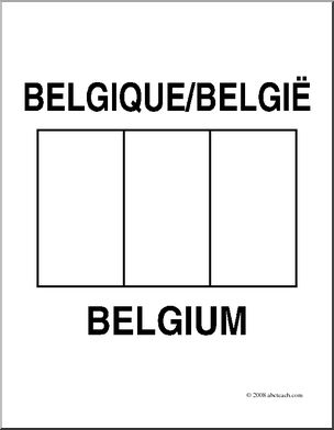 Clip art flags belgium coloring page i