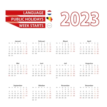 Premium vector calendar in french language with public holidays the country of belgium in year