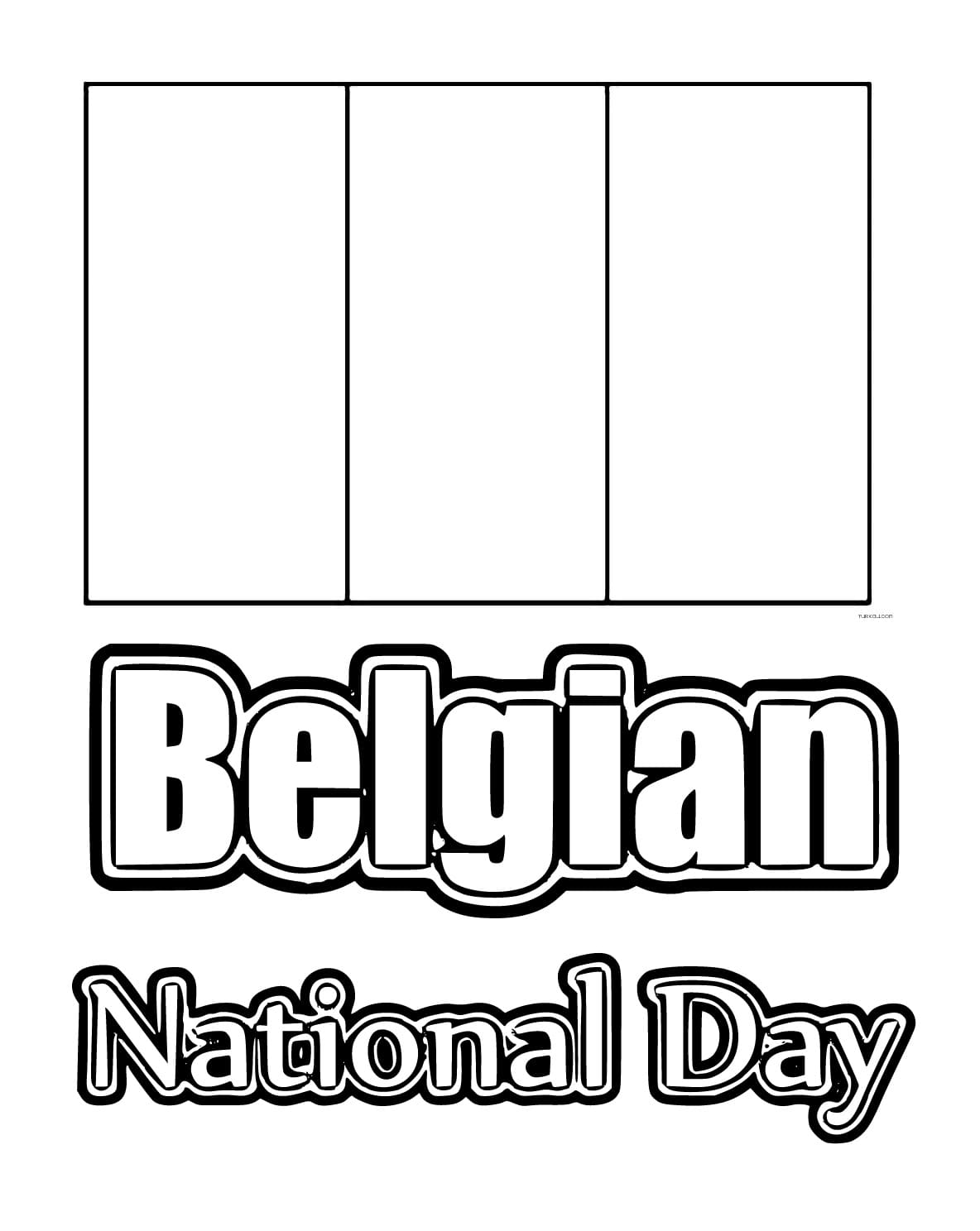 Flag of belgium coloring page