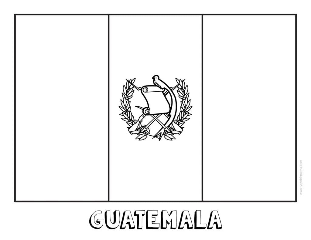 Guatemala independence day coloring page