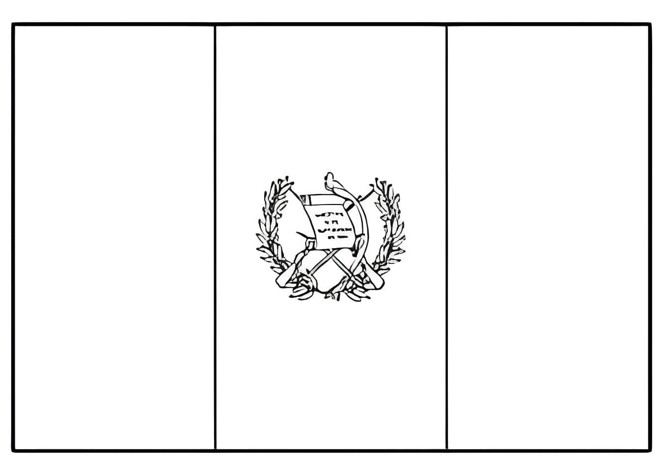 Printable guatemala flag coloring page