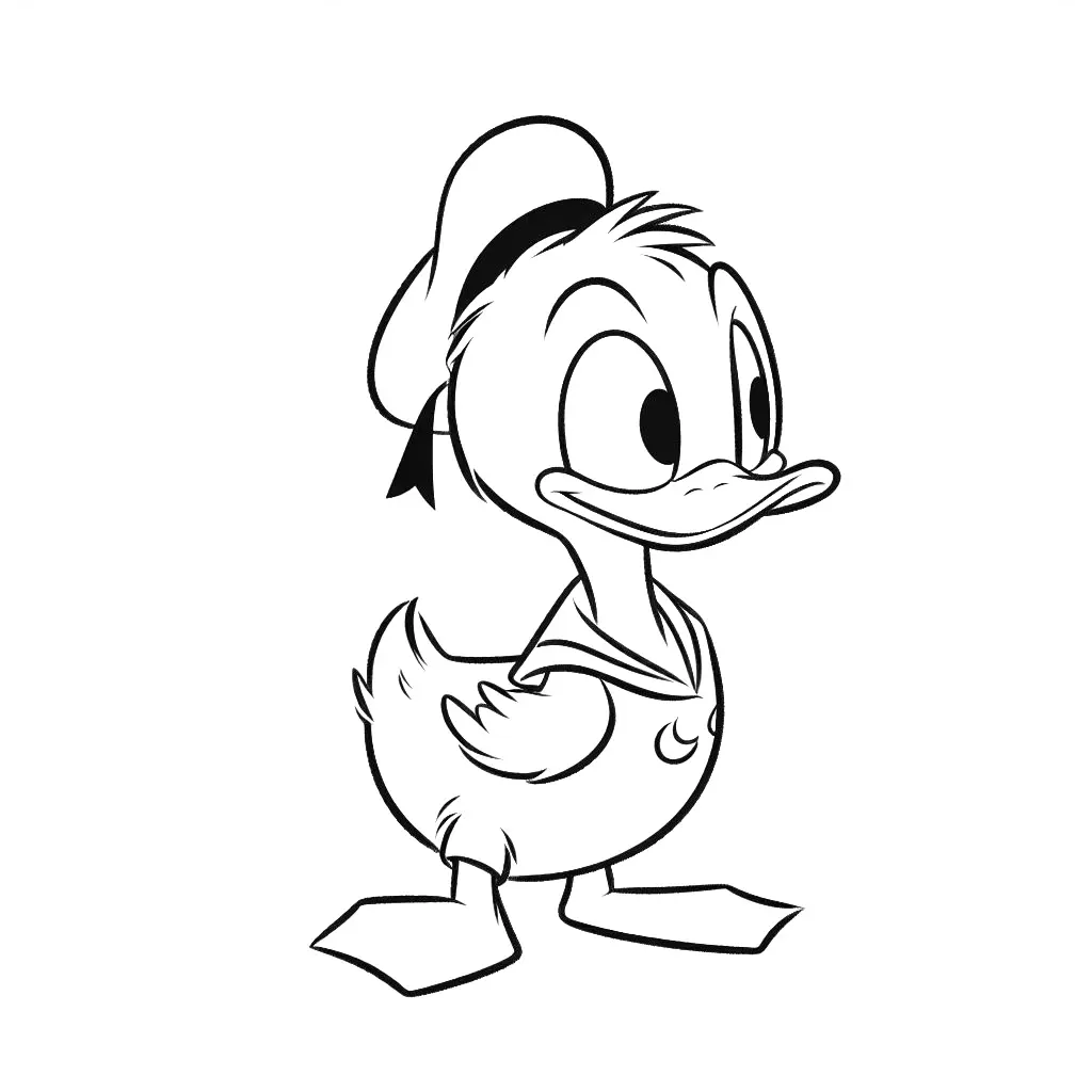 Diversão para colorir pato donald