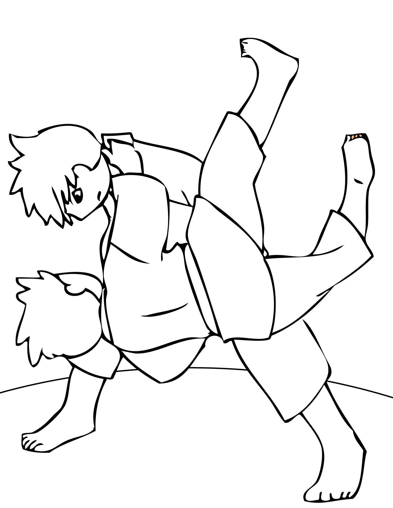 Martial arts coloring pages