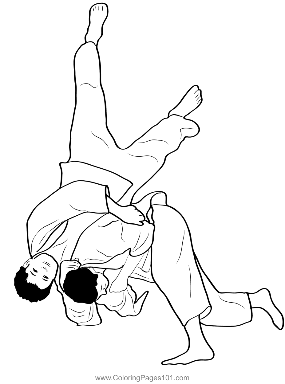 Japan judo coloring page sports day colouring judo national sports day