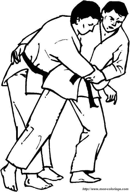 Coloring sport page boxing judo karate coloring page to print out or color online