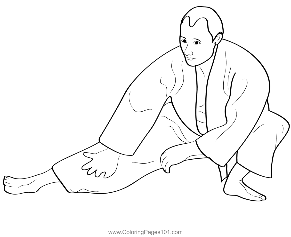 Judo training coloring page national sports day judo training sports day colouring