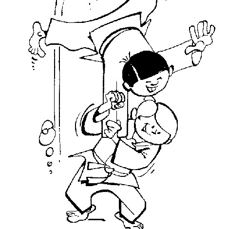 Judo coloring page