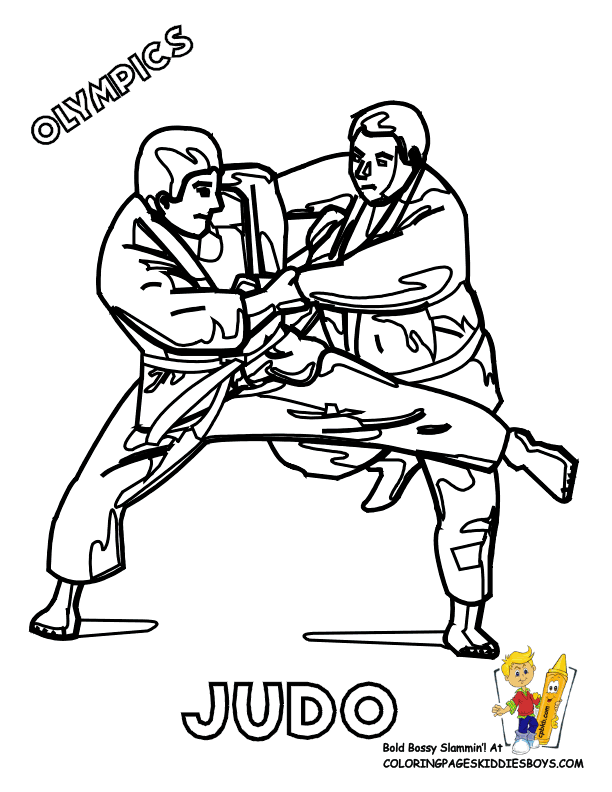 Judo coloring pages for kids coloring pages sports coloring pages judo