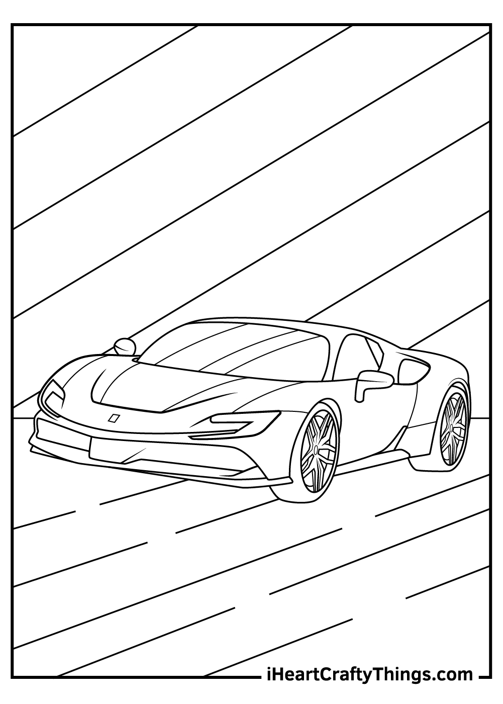 Ferrari coloring pages free printables