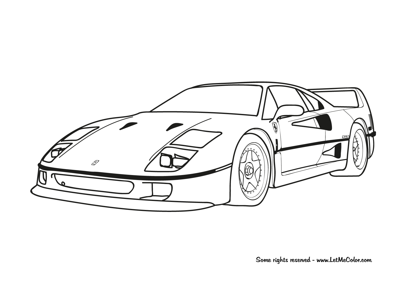 Ferrari f coloring page