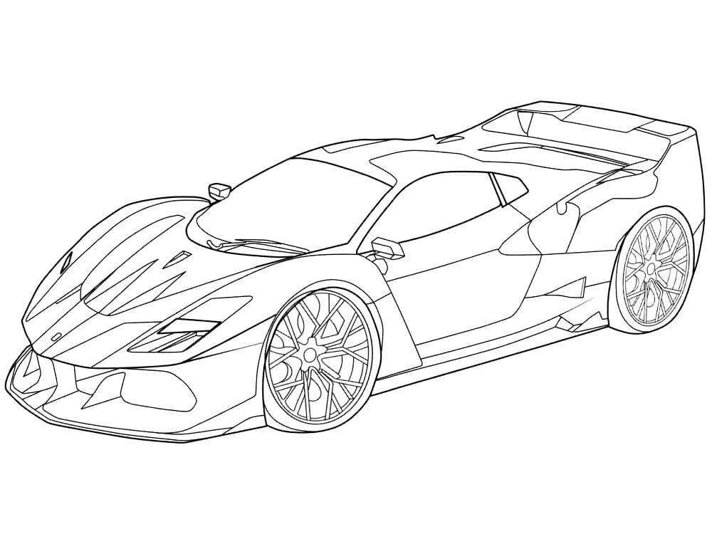 Ferrari f car coloring page