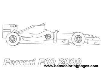 Ferrari f f coloring page