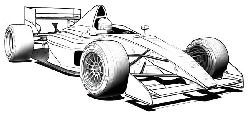 Race car coloring pages