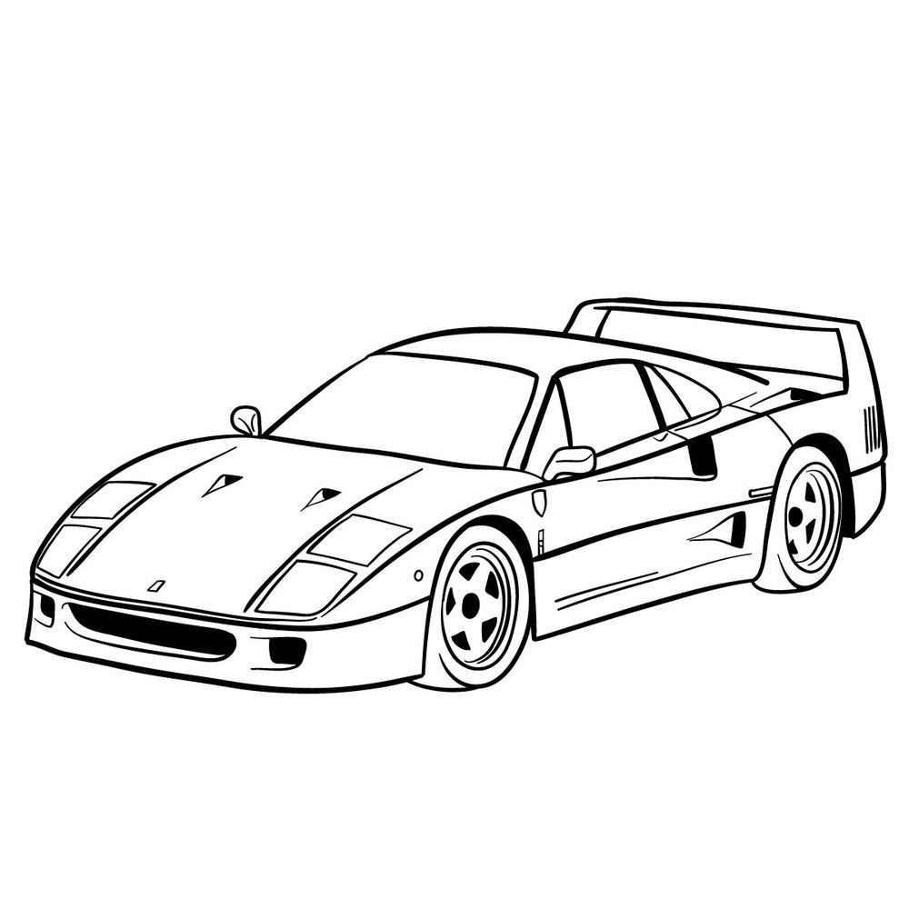 How to draw ferrari f