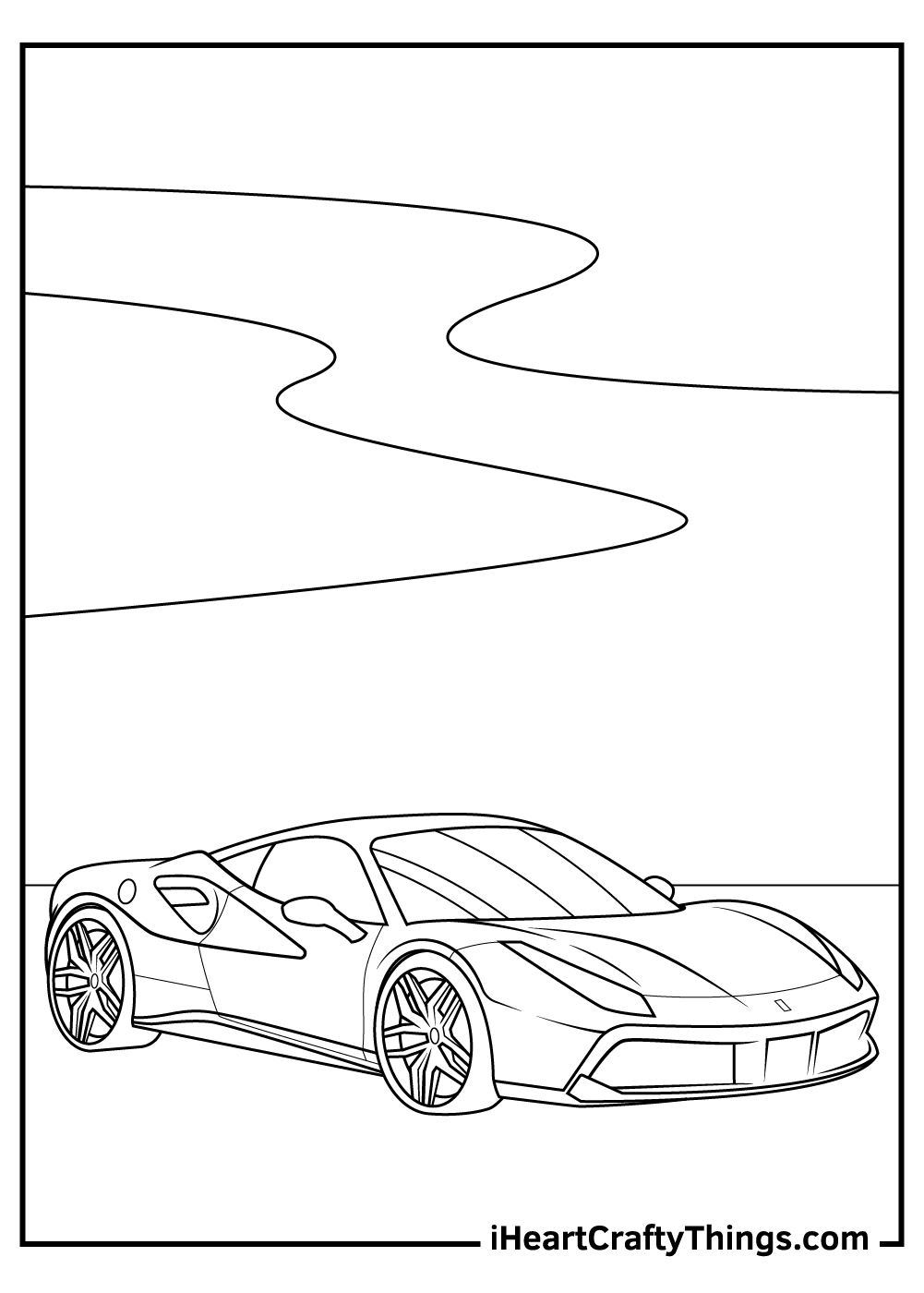 Ferrari coloring pages free printables