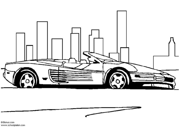 Coloring page ferrari testarossa