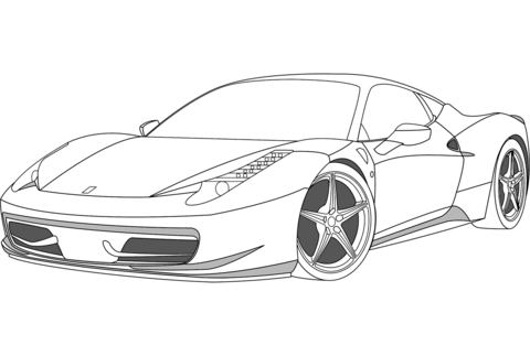 Ferrari coloring pages free coloring pages