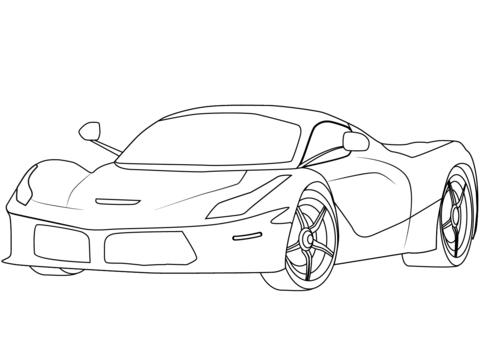 Ferrari laferrari coloring page free printable coloring pages