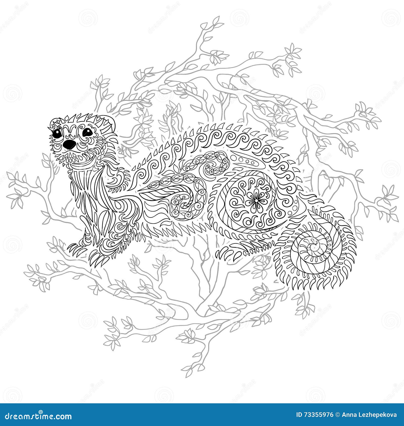 Ferret coloring stock illustrations â ferret coloring stock illustrations vectors clipart