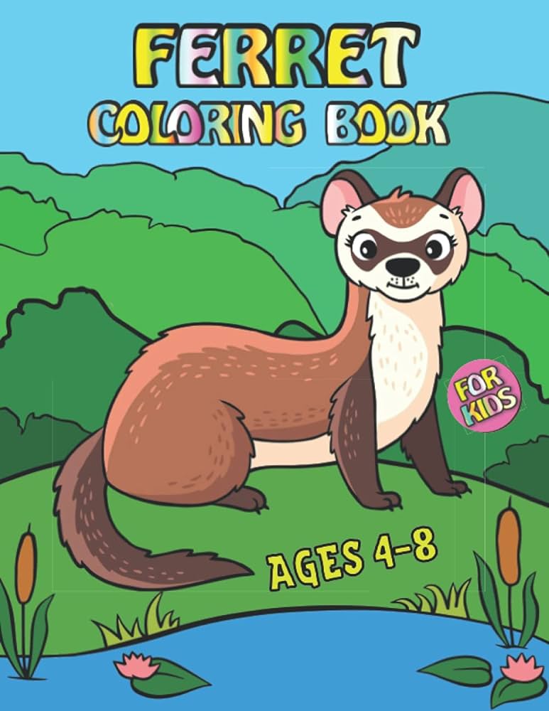 Ferret coloring book for kids ages