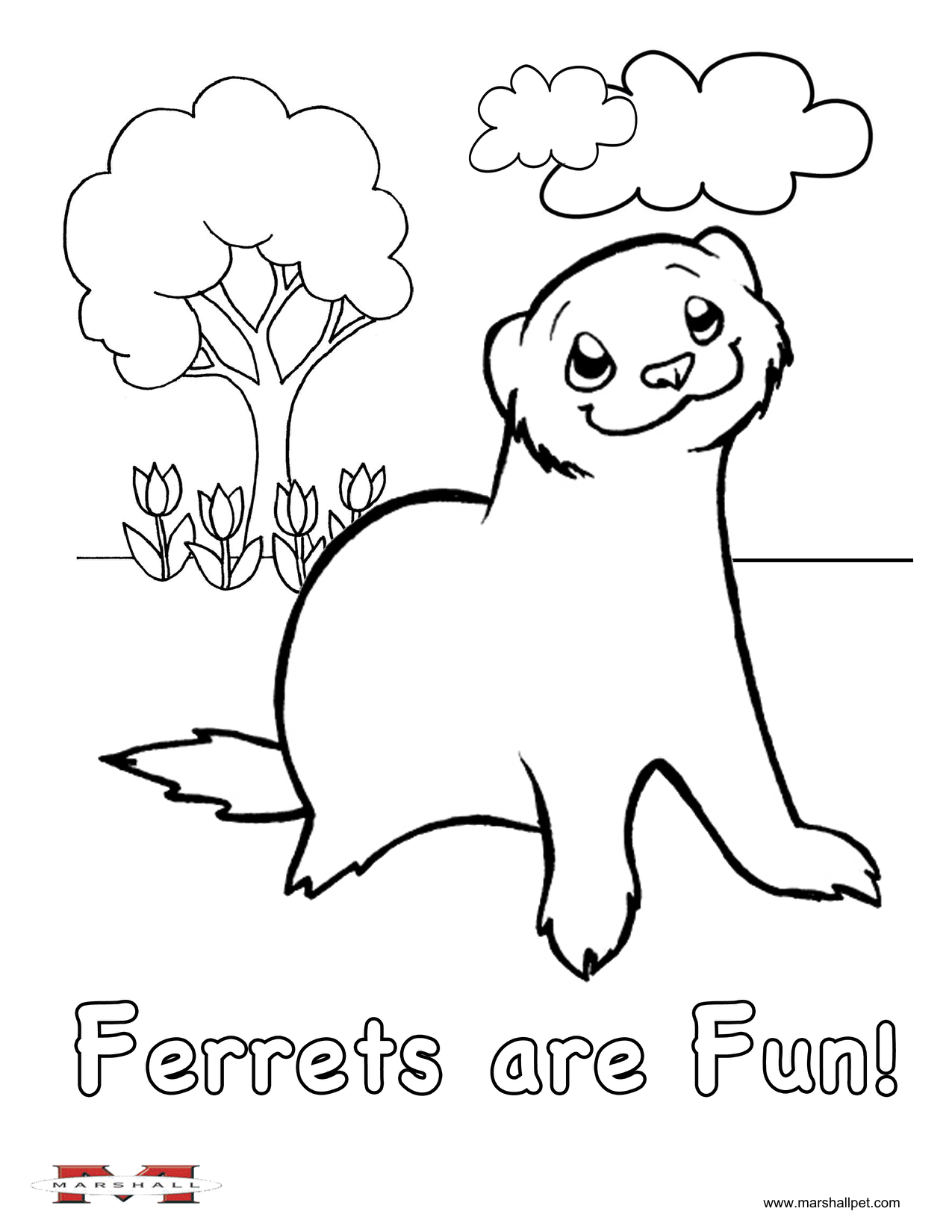 Ferret coloring pages love coloring pages printable coloring book