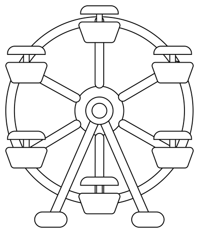 Ferris wheel coloring page free printable coloring pages