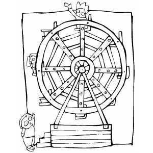 Ferris wheel coloring page