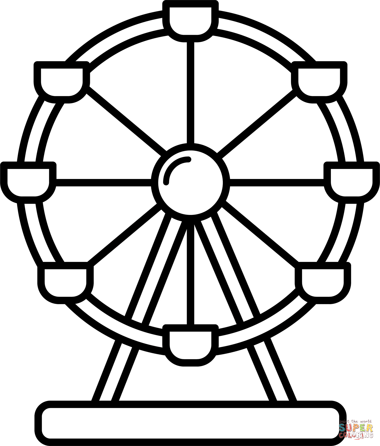 Ferris wheel coloring page free printable coloring pages