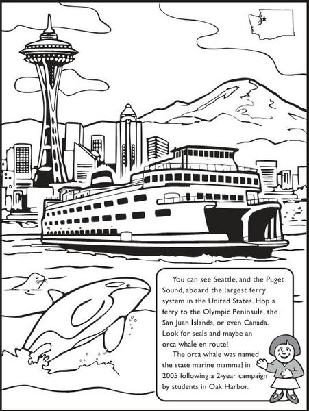For the kids the washington state coloring book