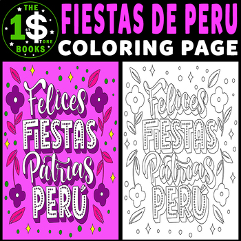 Fiestas patrias de peru coloring page july holiday coloring sheet