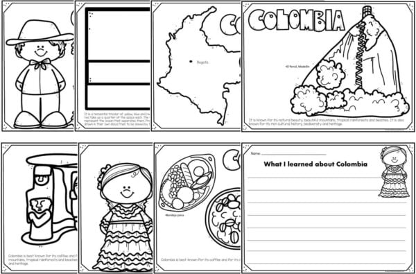 Free free colombia coloring pages and worksheets