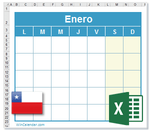 Calendario excel con dias feriados chile