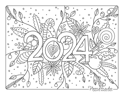 Free printable new year coloring pages for