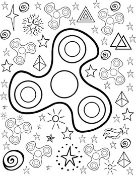 Fidget spinner coloring pages by art is basic tpt