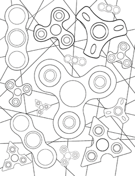 Coloring page bundle growth mindset and fidget spinners by art is basic