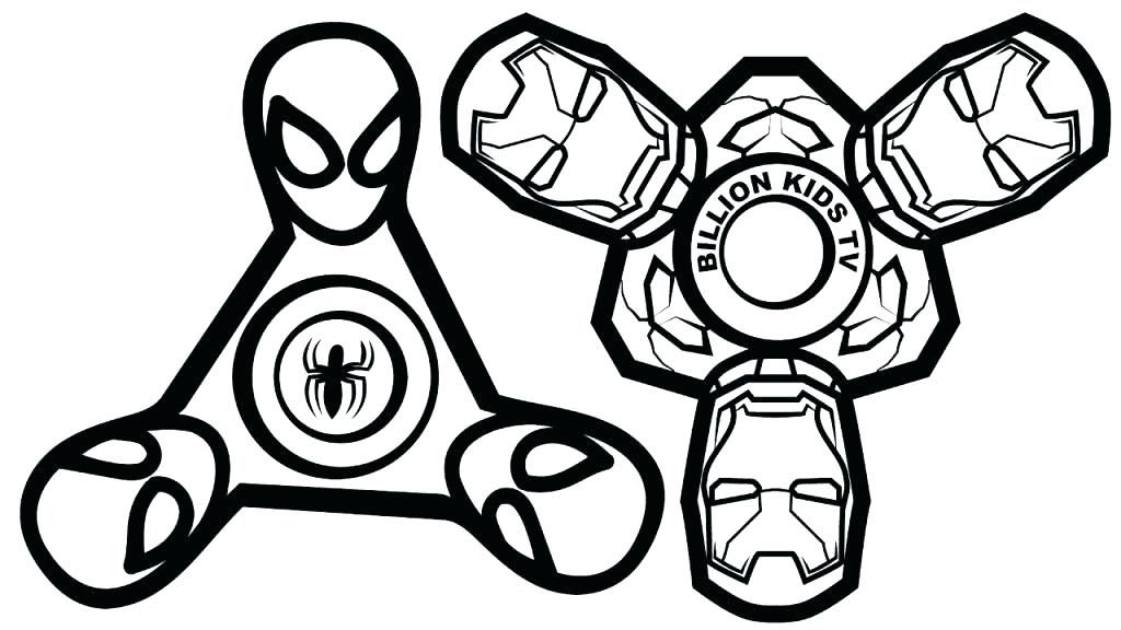 Fidget spinner coloring pages