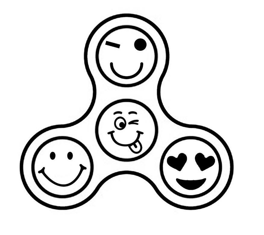 Fidget spinner coloring pages