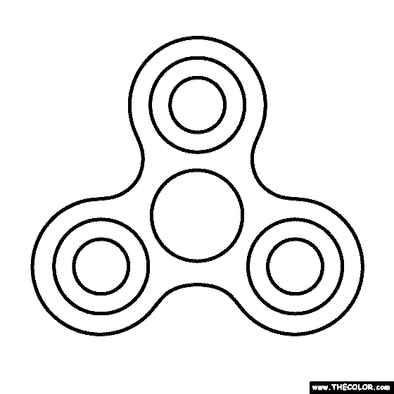 Fidget spinner coloring page