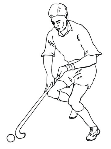 Playing field hockey coloring page free printable coloring pages