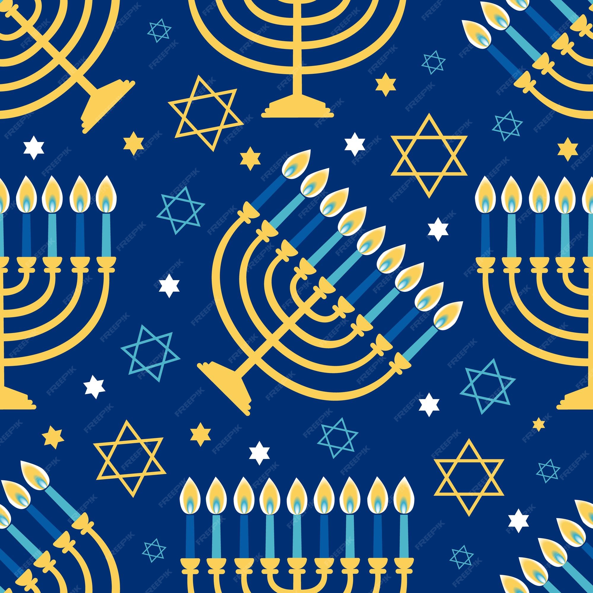 Page happy hanukkah vectors illustrations for free download