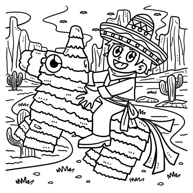 Fiesta coloring page stock illustrations â fiesta coloring page stock illustrations vectors clipart