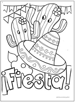 Mãxico coloring pages distance learning by el rincon de espanol