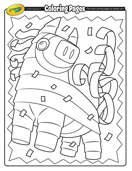 Cinco de mayo piãata coloring page