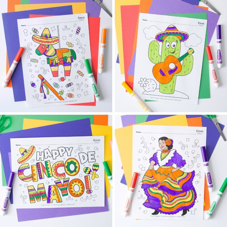 Free cinco de mayo coloring pages