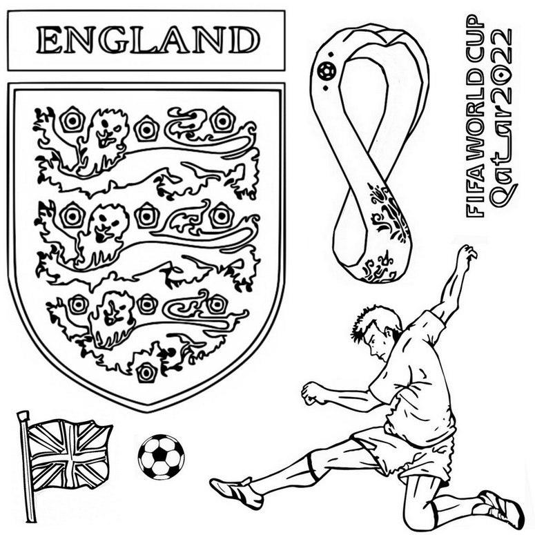 Coloring page fifa world cup england