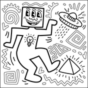 Keith haring coloring pages free coloring pages