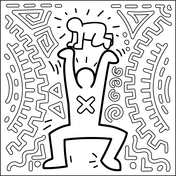 Keith haring coloring pages free coloring pages