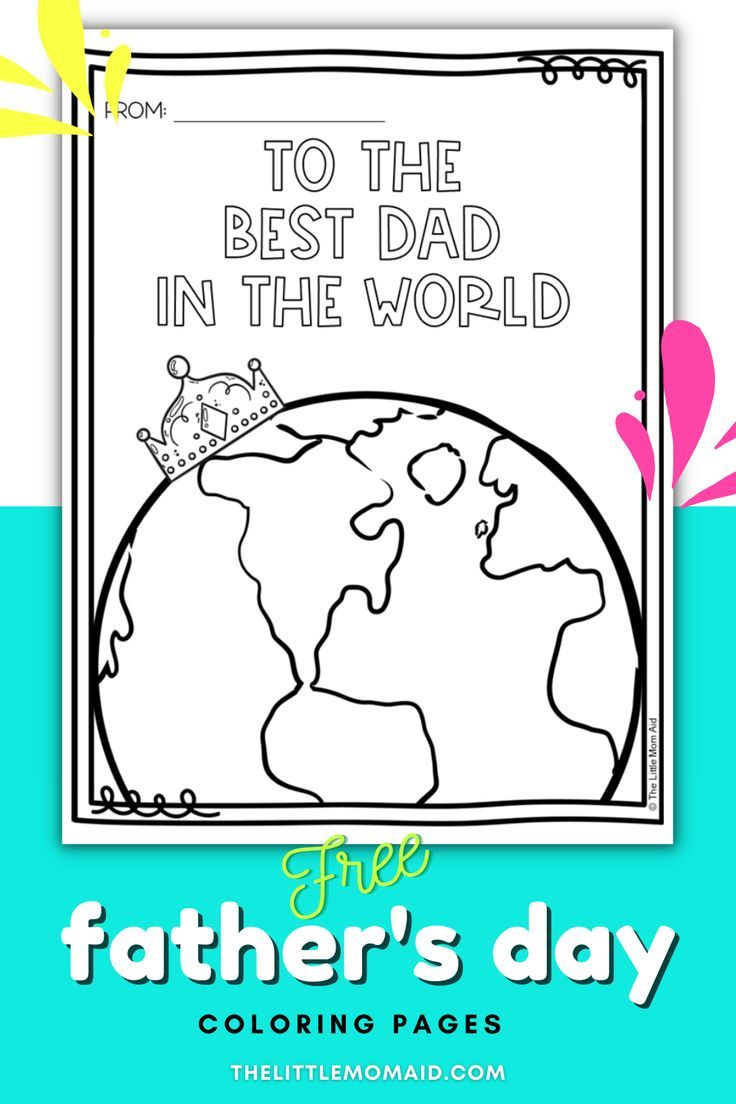 Fathers day coloring pages for kids